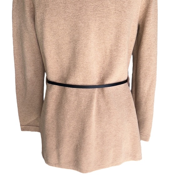 LK Bennett Miranda Camel Knit Belted Cardigan Sweater - M - Picture 12 of 16